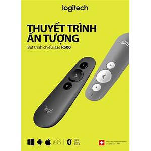 Bút trình Chiếu USB - Bluetooth Logitech R500 hàng chính hãng