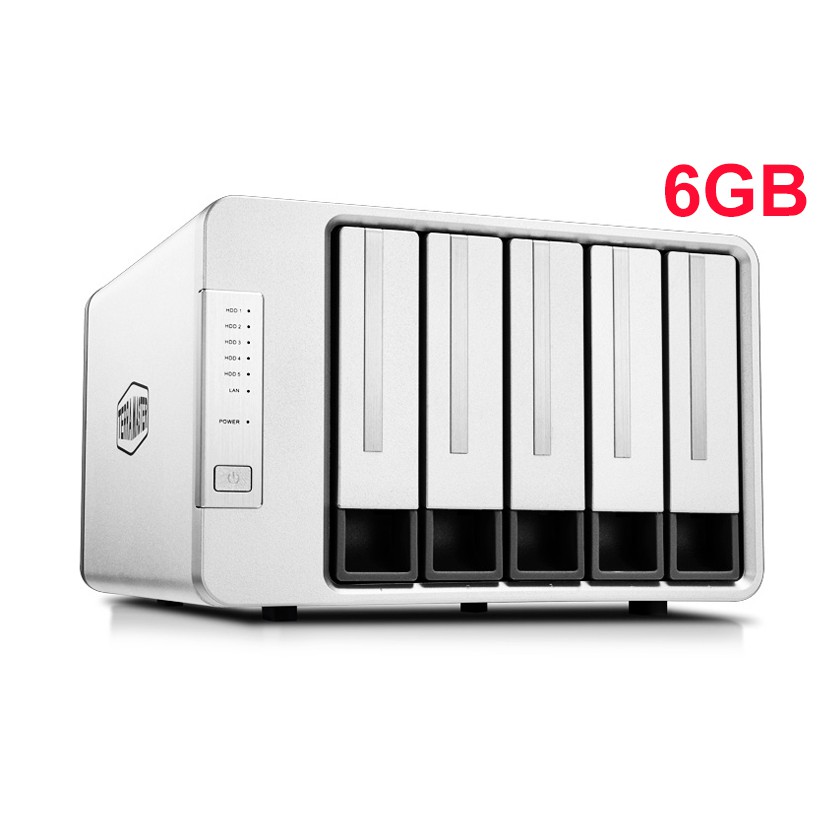 Ổ cứng mạng NAS TerraMaster F5-421, Intel Quad-core 1.5GHz, 6GB RAM, 410MB/s, AES NI, RAID 0, 1, 5, 6, 10