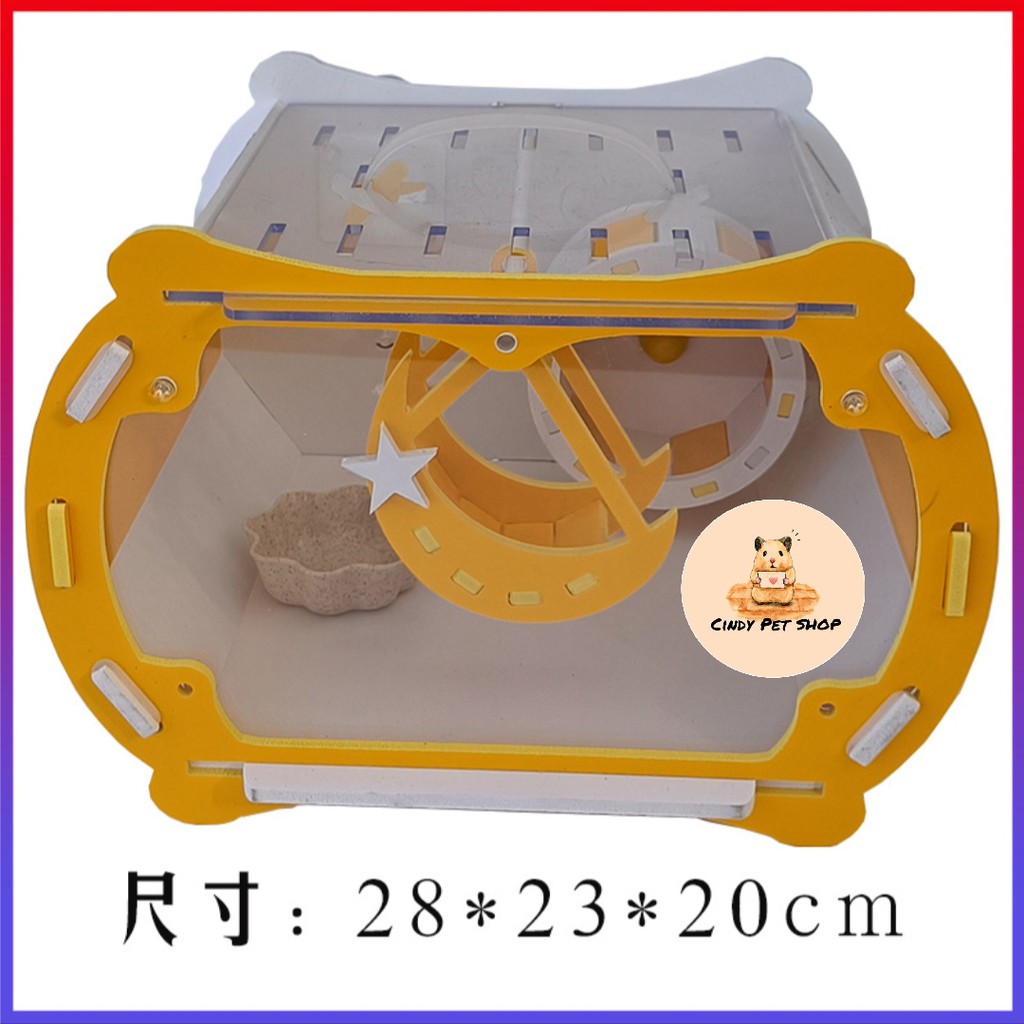 Lồng xách tay cao cấp độc đẹp lạ cho Hamster full phụ kiện