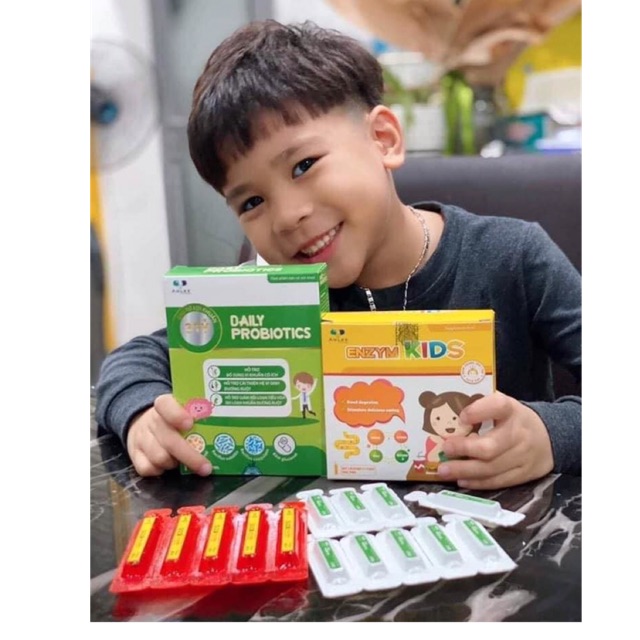 COMBO ENZYM KIDS &amp; DAILY BÀO TỬ LỢI KHUẨN