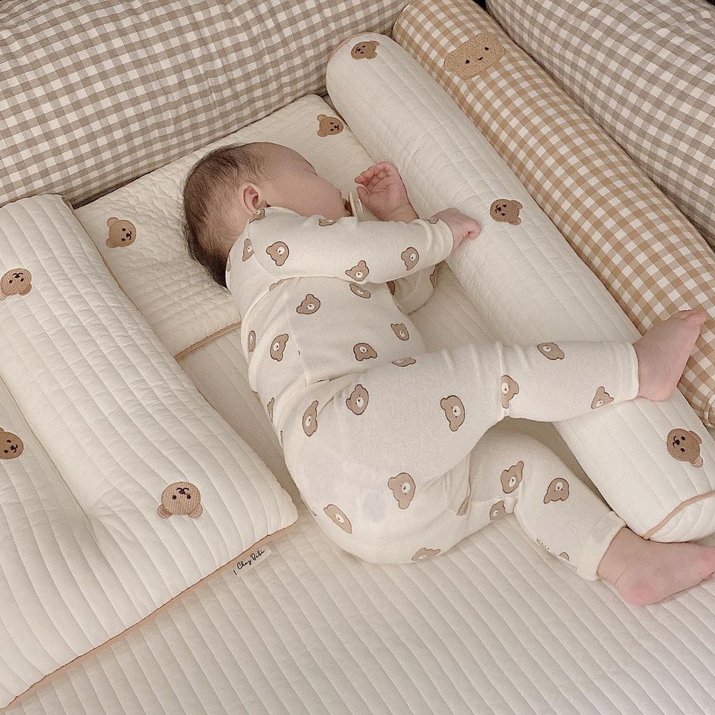 ĐỒ PHÒNG NGỦ CHĂN XÔ CHĂN LÔNG TUYẾT GỐI MỎNG GỐI ÔM QUILTING THÊU CHEZBEBE HÀN QUỐC