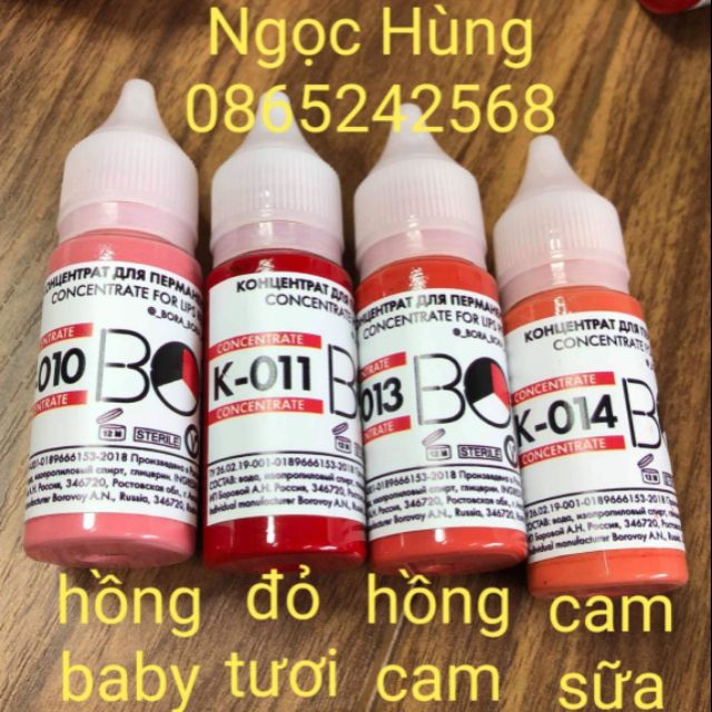 Mực phun xăm thẩm mỹ Bora loại cao cấp