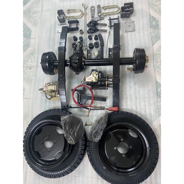 Bộ cầu sau,bộ combo chế xe 3 bánh,cầu bổ đôi dài 100cm,số tiến lùi dùng cho động cơ 100cc,110cc,125cc.cốt vào 17 mm