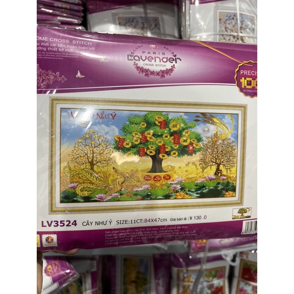tranh thêu chữ thập cây như ý lv3524 (84x47)