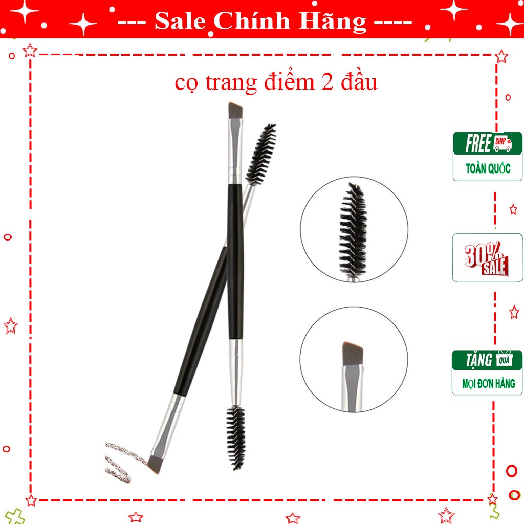 Cọ chải và kẻ lông mày hai đầu dẹt và góc cạnh