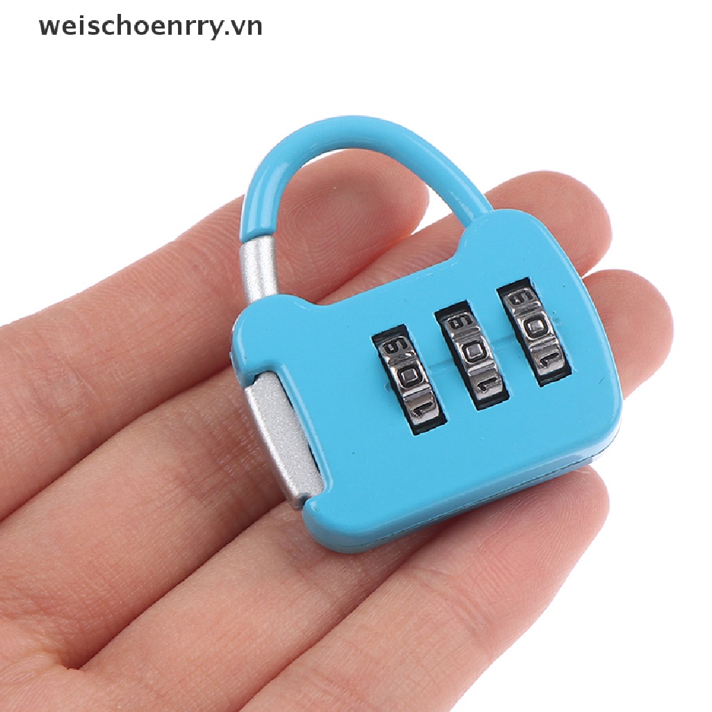 Ổ khóa mật khẩu 3 chữ số mini bằng kim loại nhỏ gọn tiện dụng khi du lịch