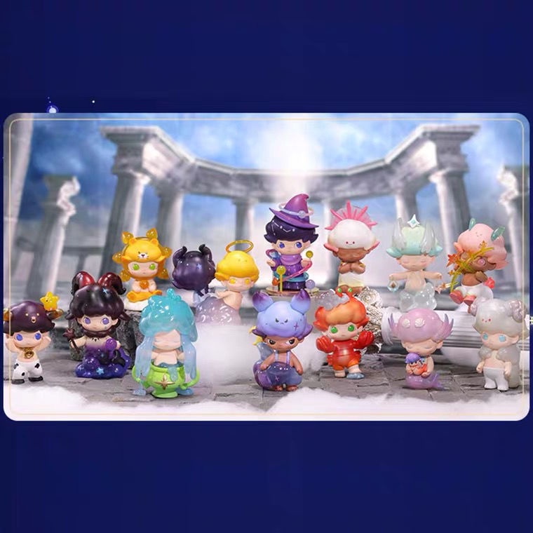 ❤POPMART DIMOO❤ DIMOO Twelve constellation POPMART bilnd box.Đồ chơi hợp thời trang.Quà.BÚP BÊ.mô hình nhân vật