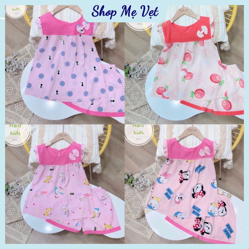 Bộ lanh lụa đẹp bé gái size đại từ 24kg-45kg❤️Bộ tole 2 da hàng thiết kế chất mềm mịn,ít nhăn, thấm mồ hôi Shop Mẹ Vẹt
