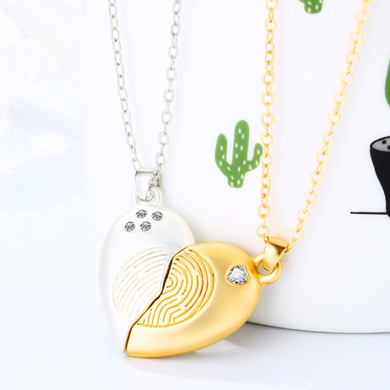 Flgo Vòng cổ Mặt Dấu Vân Tay Phù Hợp Cho Bạn Thân / Vợ Husban