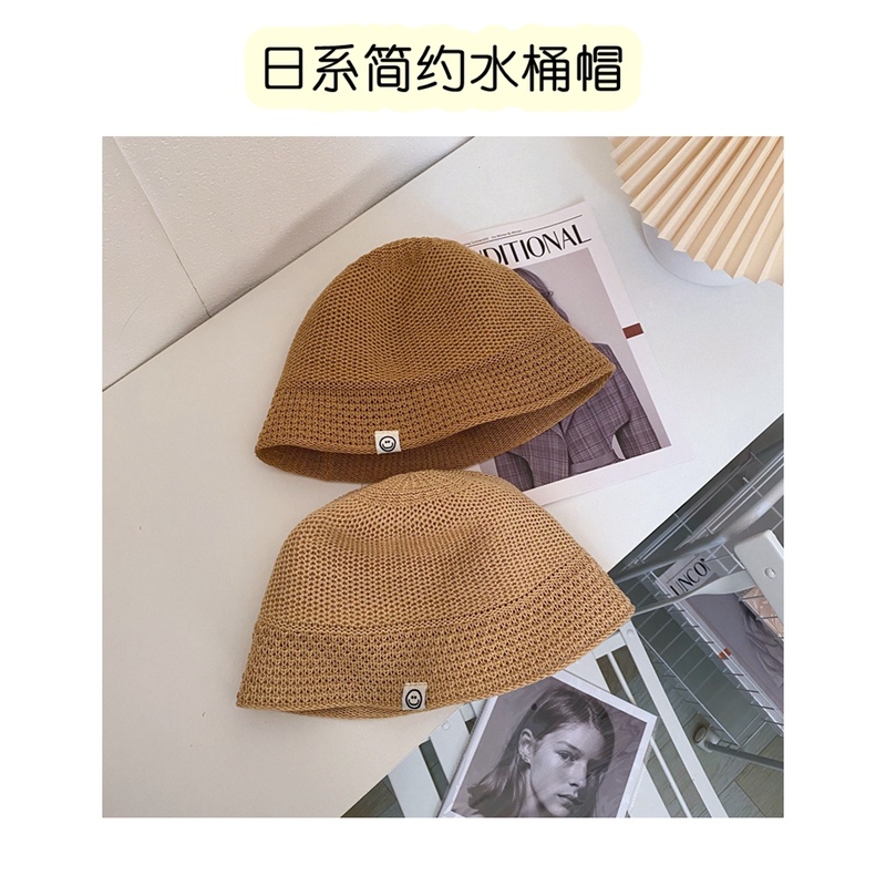 Mũ Bucket Bằng Cotton Lanh Thoáng Khí Phong Cách Nhật Bản Thời Trang Xuân Hè Cho Trẻ Em