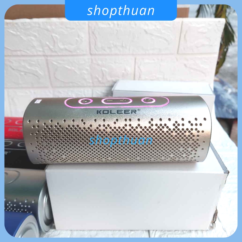 Loa bluetooth KOLEER S819 có đèn led nháy theo nhạc, pin sạc, nghe bluetooth, usb, thẻ nhớ, aux in