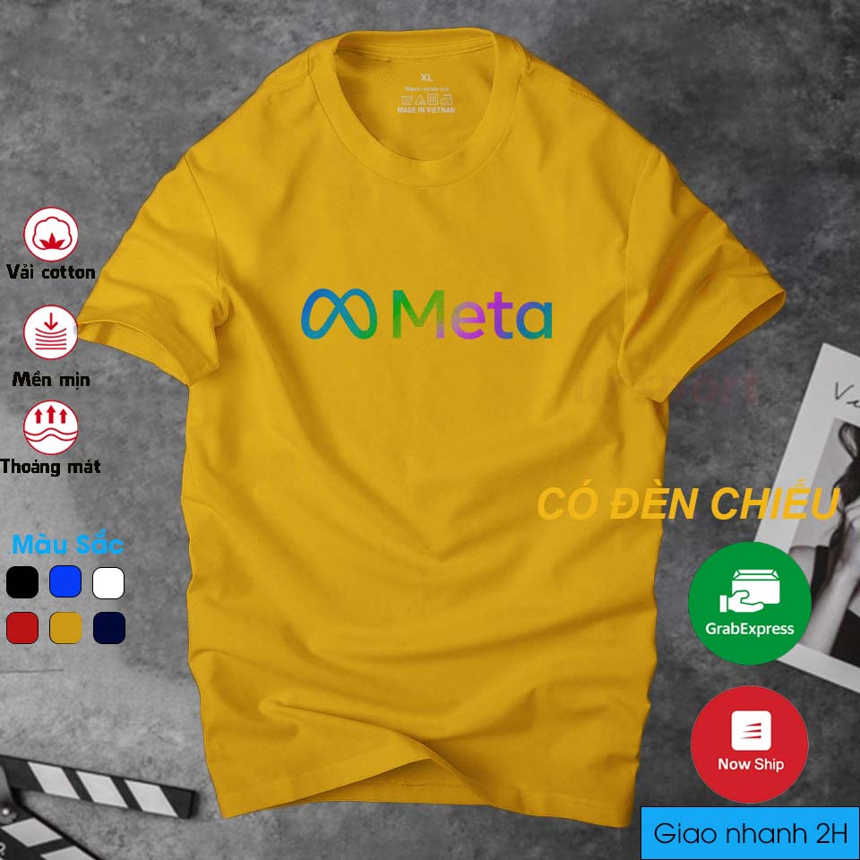 Áo thun nam Meta phản quang 7 màu phong cách lịch lãm