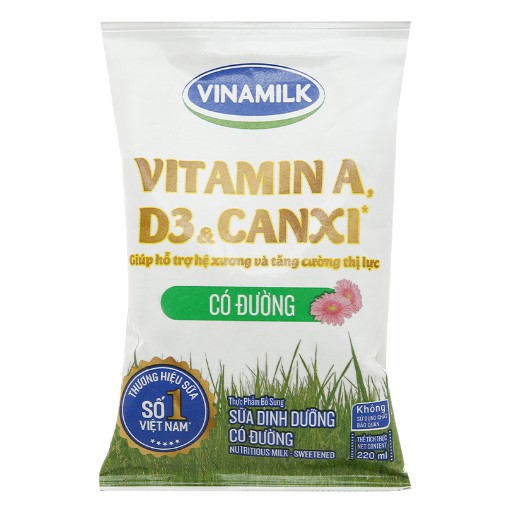 Thùng 48 bịch sữa dinh dưỡng Vinamilk 220ml