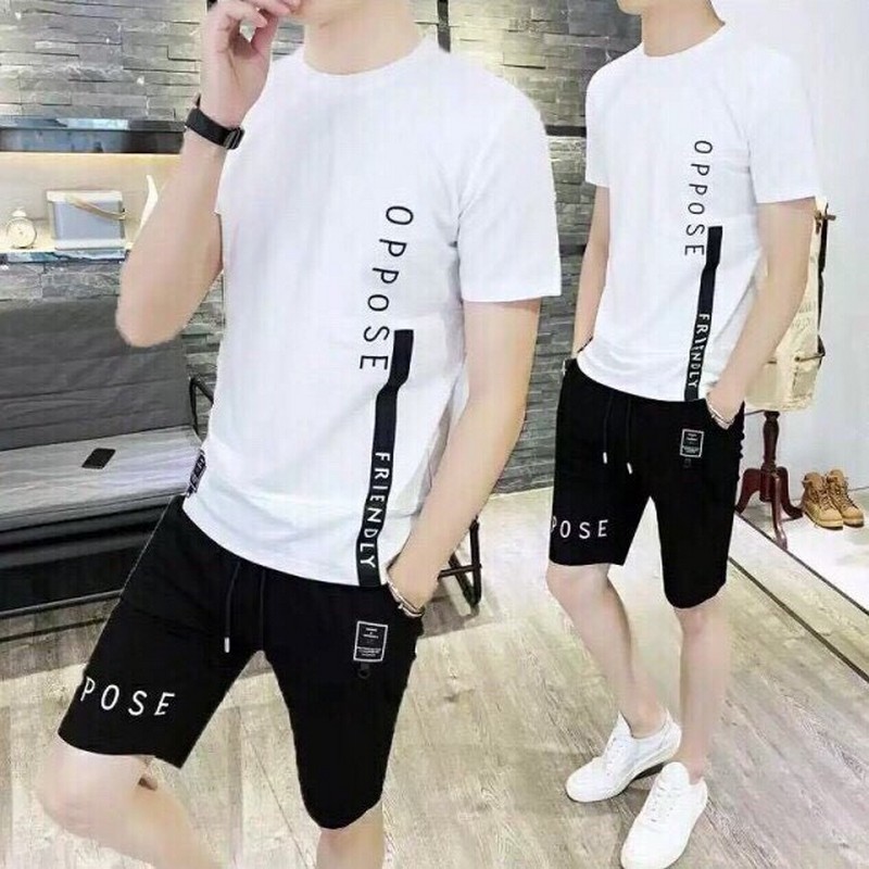 Set Đồ Thể Thao Nam Tập Gym, Vải Thun Co Giãn, Thấm Hút Mồ Hôi Tốt DB05