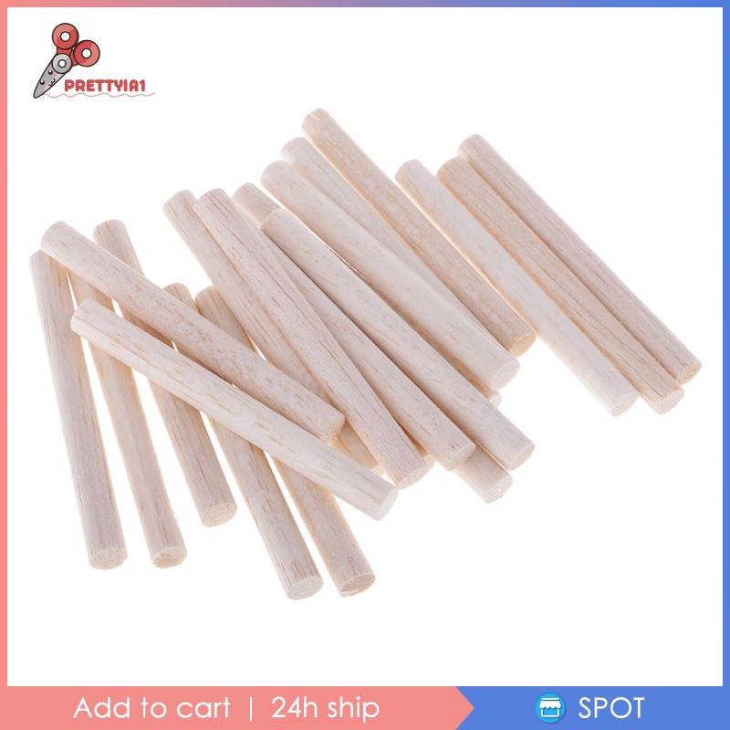 [Prettyia1] Thanh Gỗ Balsa Hình Tròn Không Hoàn Thiện 8mm Dùng Làm Mô Hình DIY