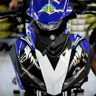 Tem Trùm Exciter 155 - Decal Trùm Exciter 155 Mẫu Cá Mập Xanh Trắng Cực Ngầu