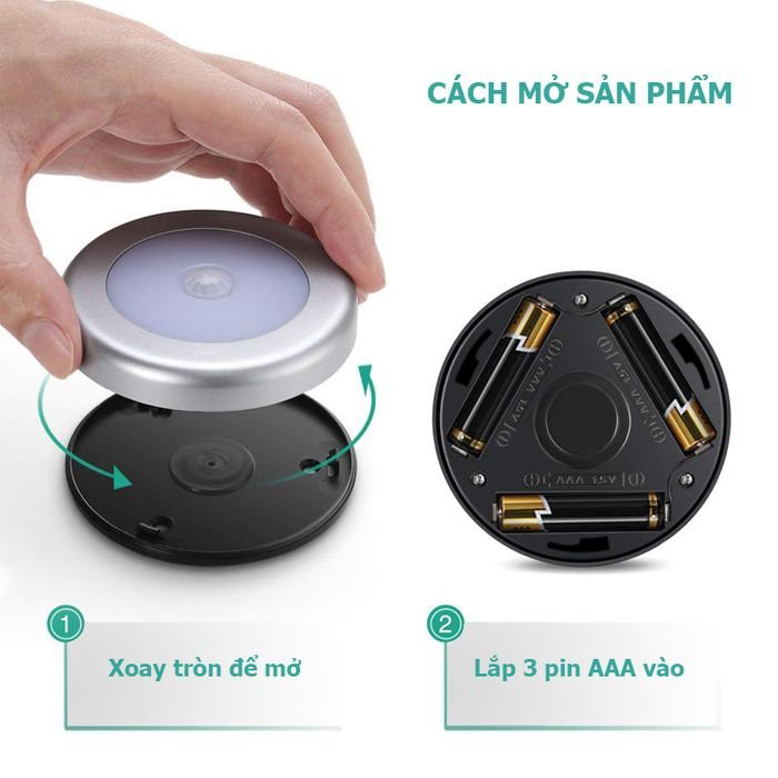 Đèn Led Cảm Biến Ban Đêm Cao Cấp, Cảm ứng Chuyển động, Không Cần Bật Tắt, Đến Gần Tự Sáng, Đi Ra Xa Tự Tắt