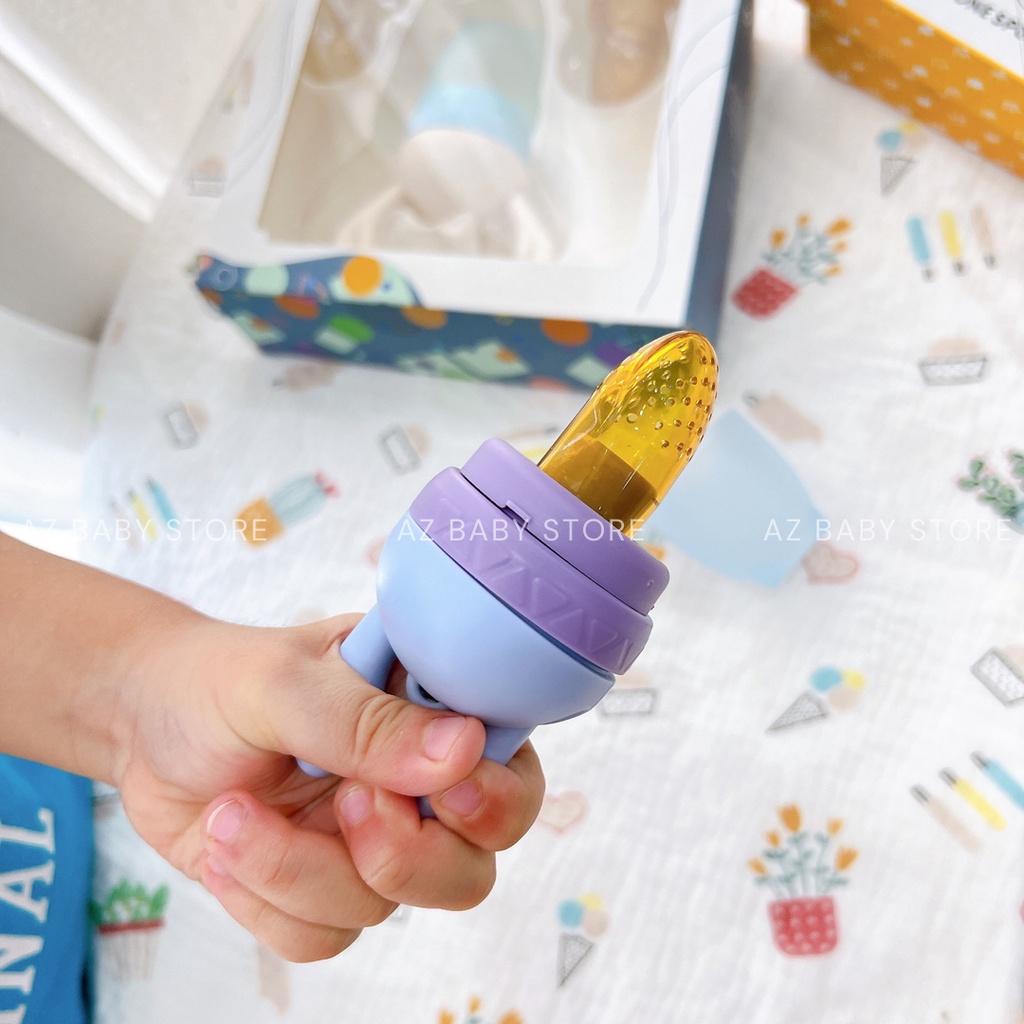 Túi nhai ăn dặm 3 núm silicon chống hóc cho bé AZ Baby - AD012