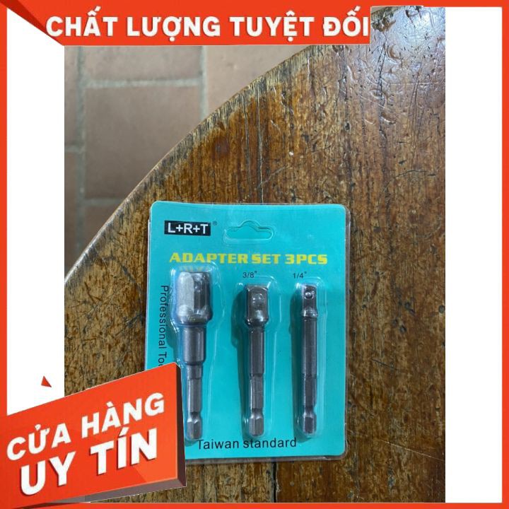 Bộ 3 đầu chuyển vặn khẩu cho khoan điện chuôi lục giác❖Cực kì tiện lợi, dễ tháo lắp❖chất liệu thép cứng chống gãy