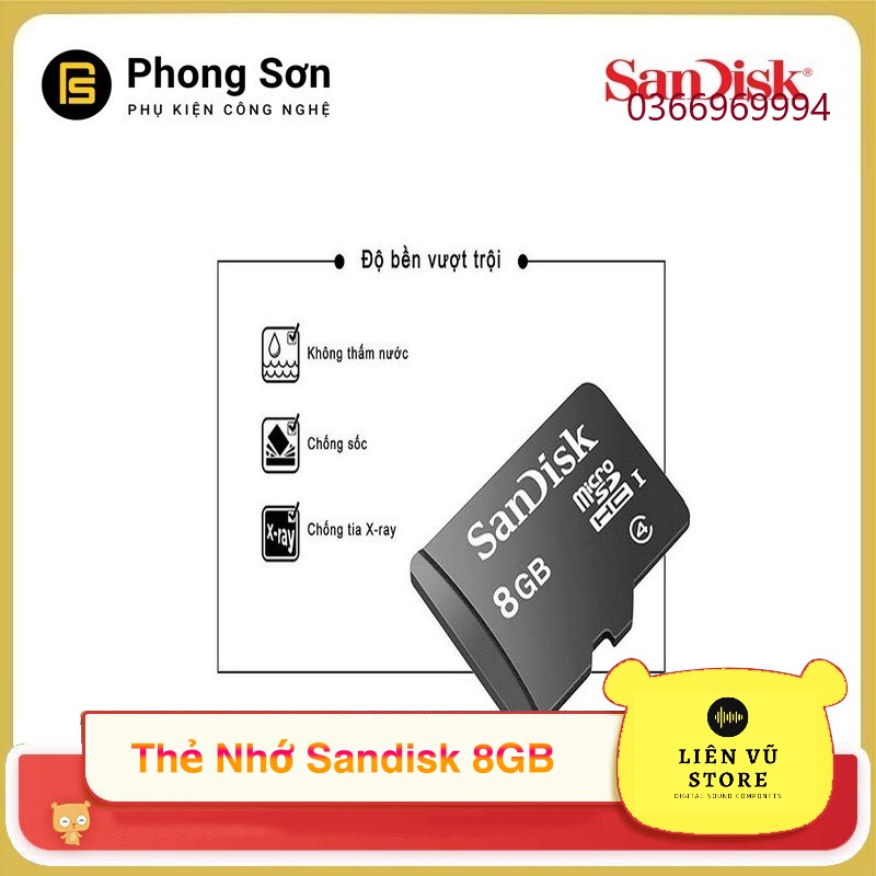 [Free ship] Thẻ nhớ Micro SD 8GB Class4 Đã Qua Sử Dụng ( Hàng chuẩn - bóc cty)