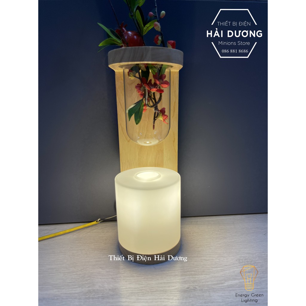 Đèn Tường Kệ Gỗ Chao Thủy Tinh Hiện Đại DT-35125 - Trang Trí Căn Phòng - Energy Green Lighting - Đã Bao Gồm Bóng LED 3W