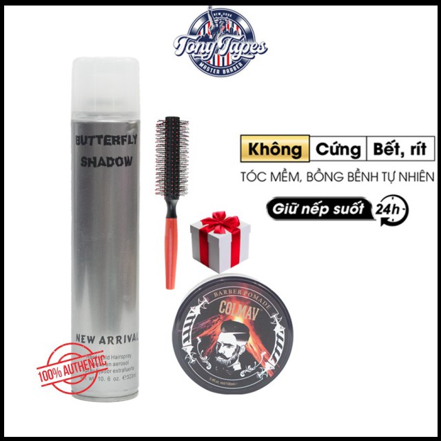 Sáp vuốt tóc Pomade Kingdom U.S.A CHÍNH HÃNG giữ nếp dưỡng ẩm + Gôm xịt tóc