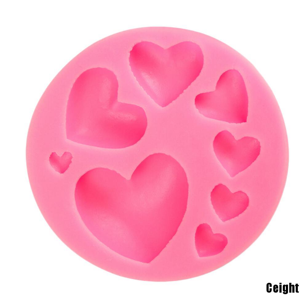 Khuôn Silicone Làm Bánh Hình Trái Tim 3D Diy