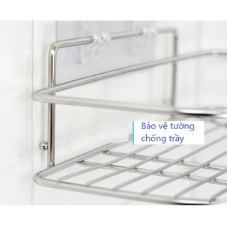 Kệ góc để đồ dán tường inox 304