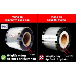 CUỘN KEO ÉP MIỆNG LY TRÀ SỮA TRONG SUỐT - CUỘN MÀNG ÉP LY NHỰA TRONG SUỐT