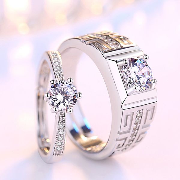Nhẫn cặp nạm đá zircon BHN90