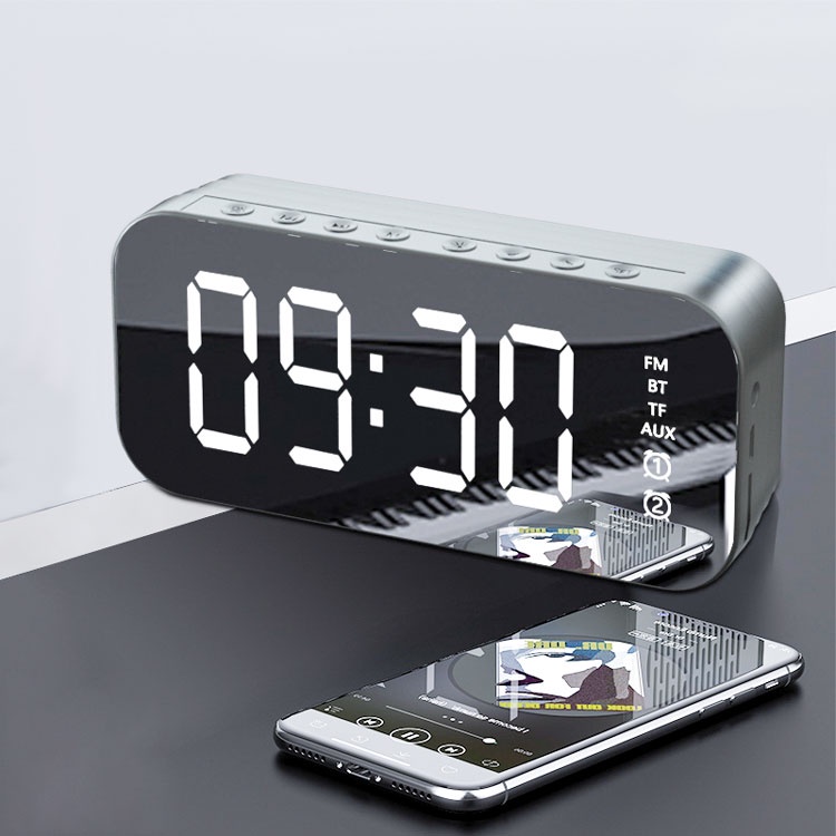 Loa bluetooth không dây A18 tráng gương, đo nhiệt độ phòng, FM-DEVELOPE