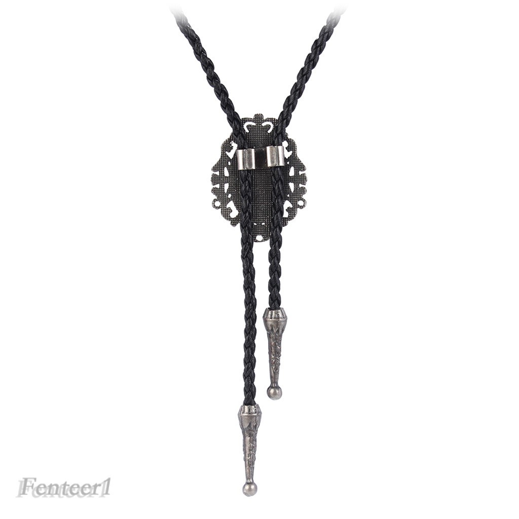 [Fenteer1] Vòng Cổ Cao Bồi Tây Dây Da Mặt Đầu Ox Cổ Điển