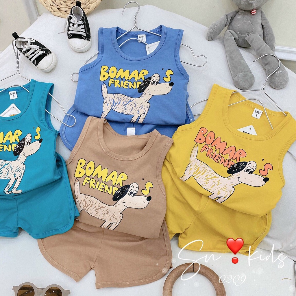 Đồ bộ bé trai hình thú cưng ngộ nghĩnh chất thun cotton cho bé từ 7-18kg (0-3 tuổi)
