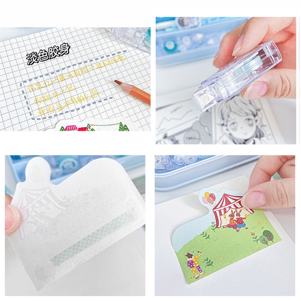 Băng Keo Hai Mặt 5mm*5m Họa Tiết Chấm Bi Dùng Để Trang Trí Sổ Tay DIY