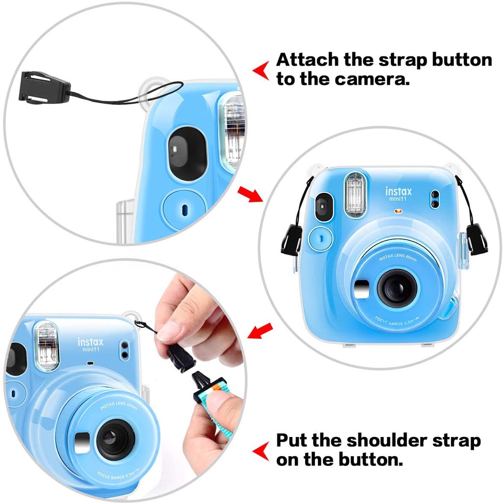 [Mã SKAMCLU9 giảm 10% đơn 100K] CASE TRONG BẢO VỆ MÁY INSTAX MINI 11