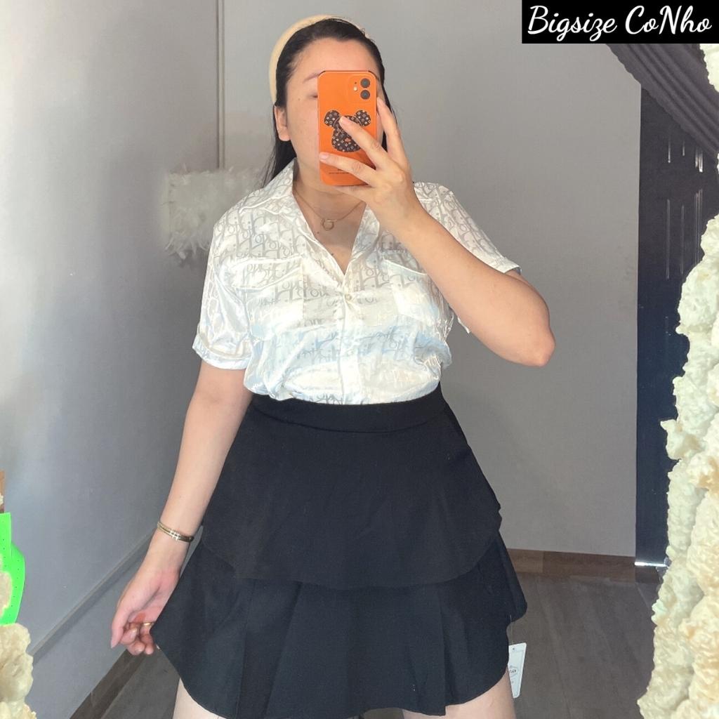 Áo sơ mi gấm tay ngắn bigsize nữ SM GAM