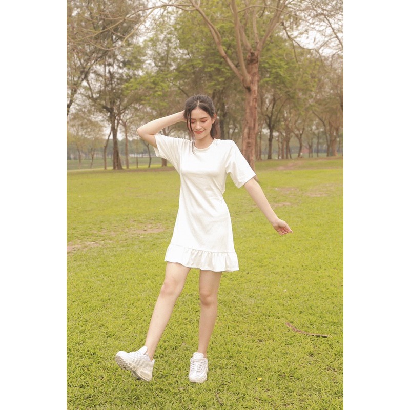 VÁY ĐI CHƠI - TINA DRESS - VÁY THUN CUTOUT LƯNG CHUN BUỘC - V0128