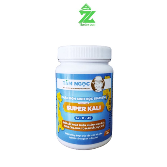 Super Kali - Giúp Cây Chịu Hạn, Kéo Dài Vòi Hoa, Hoa Lớn , Đậm Màu hũ 100g