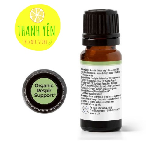 Tinh dầu Hỗ trợ hô hấp Hữu Cơ Plant Therapy - Organic Respir Support