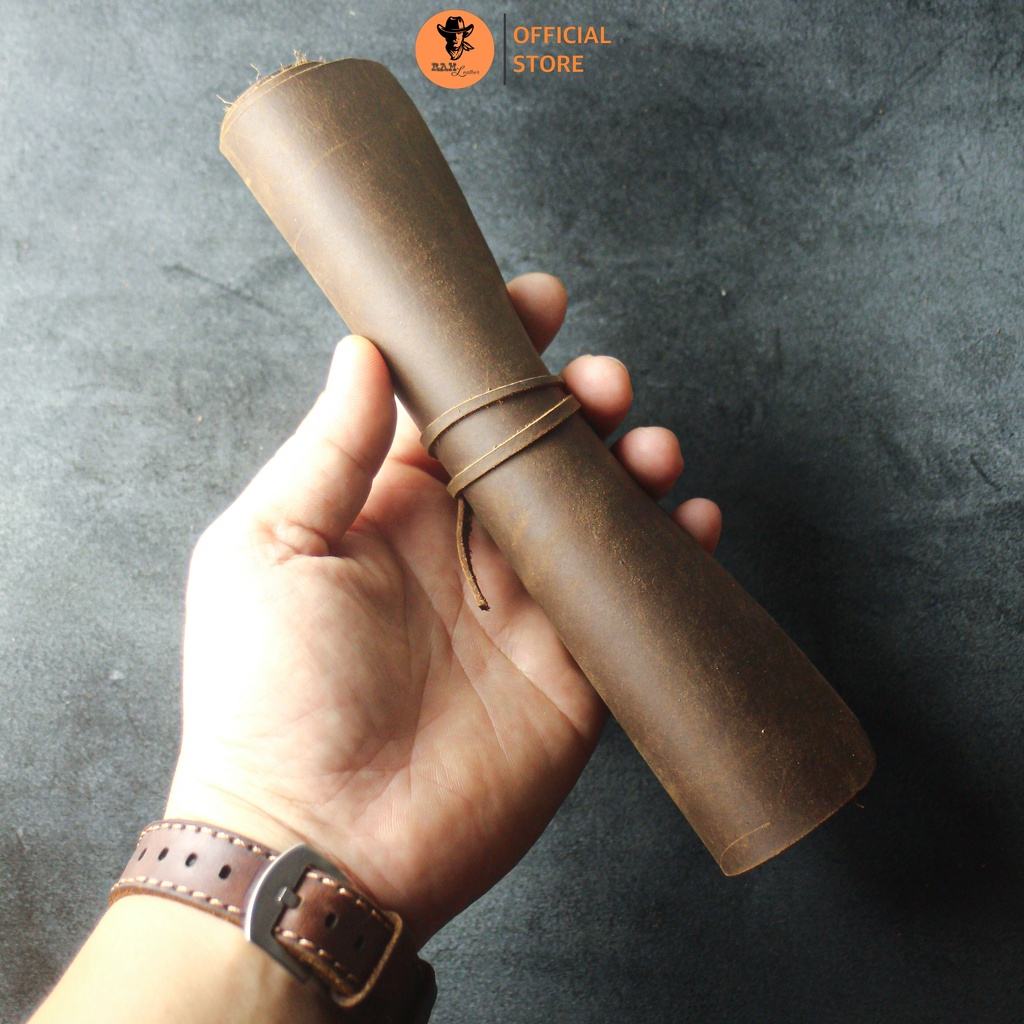 Tấm lót chuột da bò màu nâu đất - RAM Leather