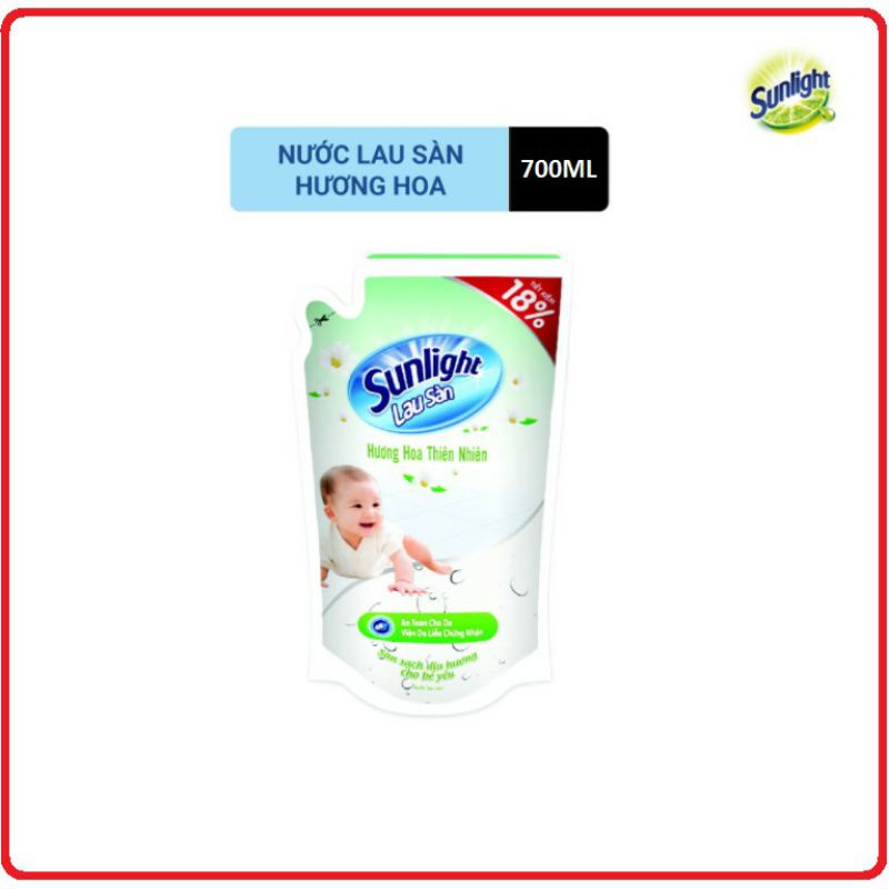 Nước Lau Sàn SUNLIGHT Hương Chanh Sả Túi 700ml ( Hàng KM )