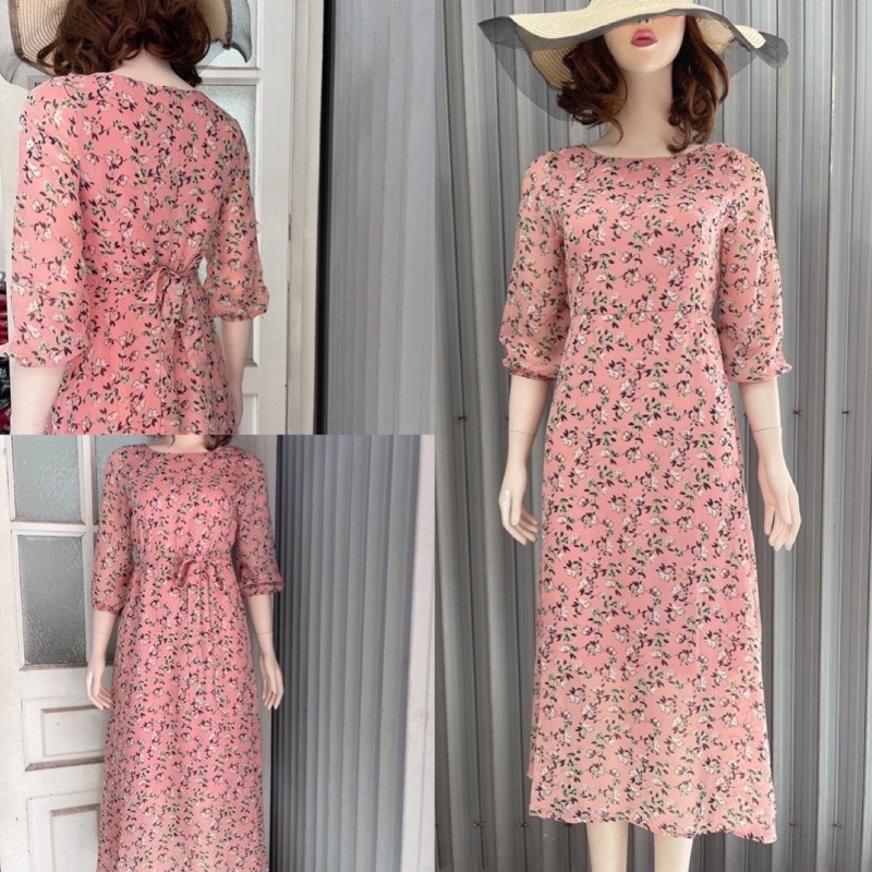 Thanh lý Đầm voan Hoa Maxi New 100%