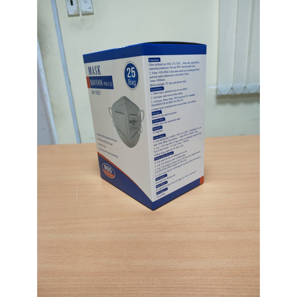 [Mã COSDAY - 50k đơn 250k] Khẩu trang N95 9501 Mayan cao cấp đạt tiêu chuẩn chất lượng PM 2.5 (túi 2 cái) | BigBuy360 - bigbuy360.vn