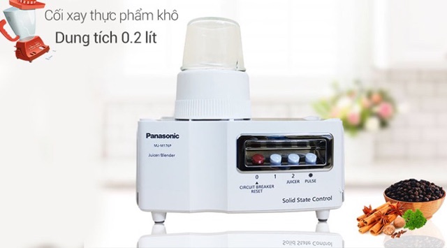 Máy xay đa năng Panasonic MJ-M176PWRA/ vừa xay vừa ép Panasonic MK176