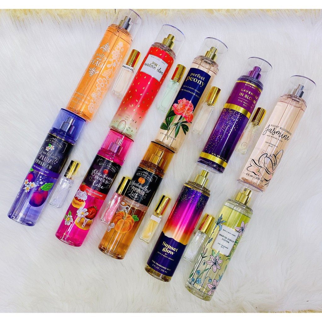 (10ml) ( Auth - Tester) Xịt Thơm Toàn Thân Bath& Body Works nhiều mùi new 2020