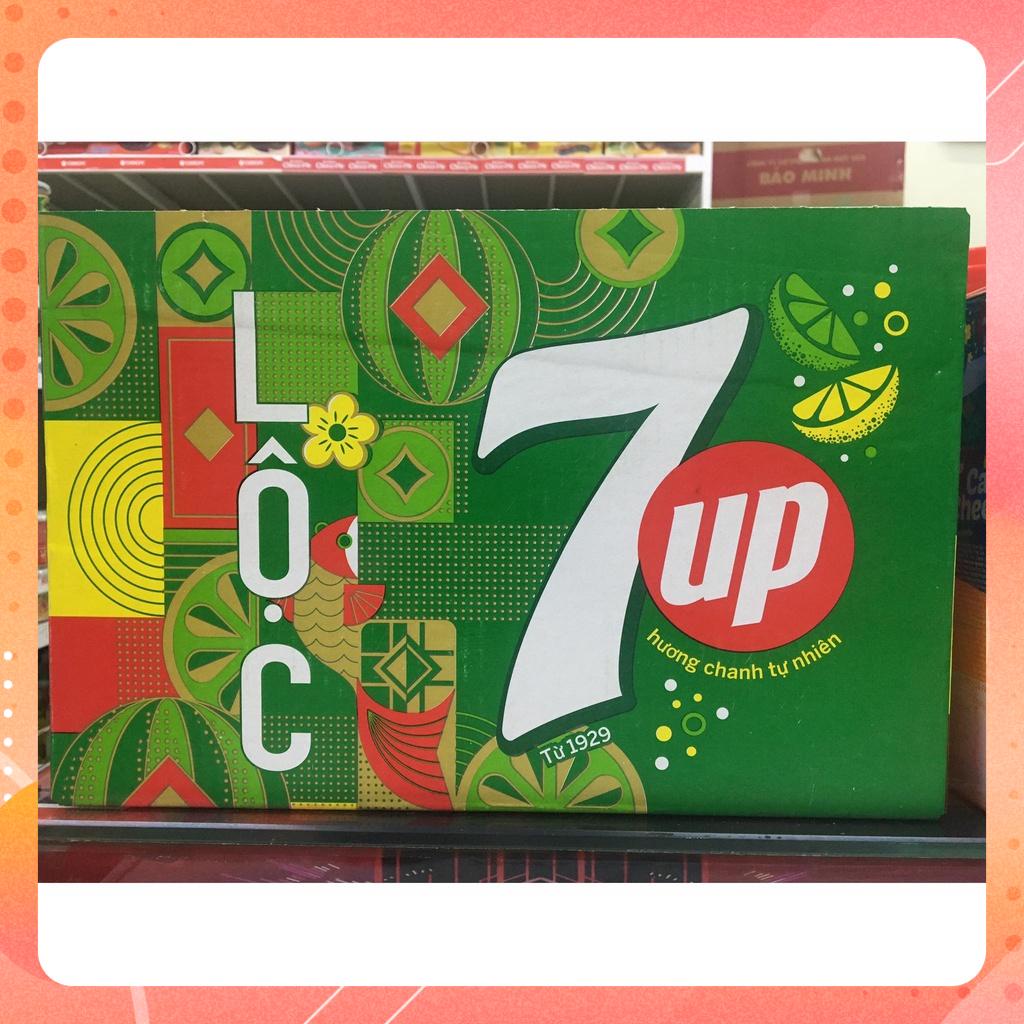 Thùng 7 Up Lon 24 Lon 330ml mẫu tết 2022