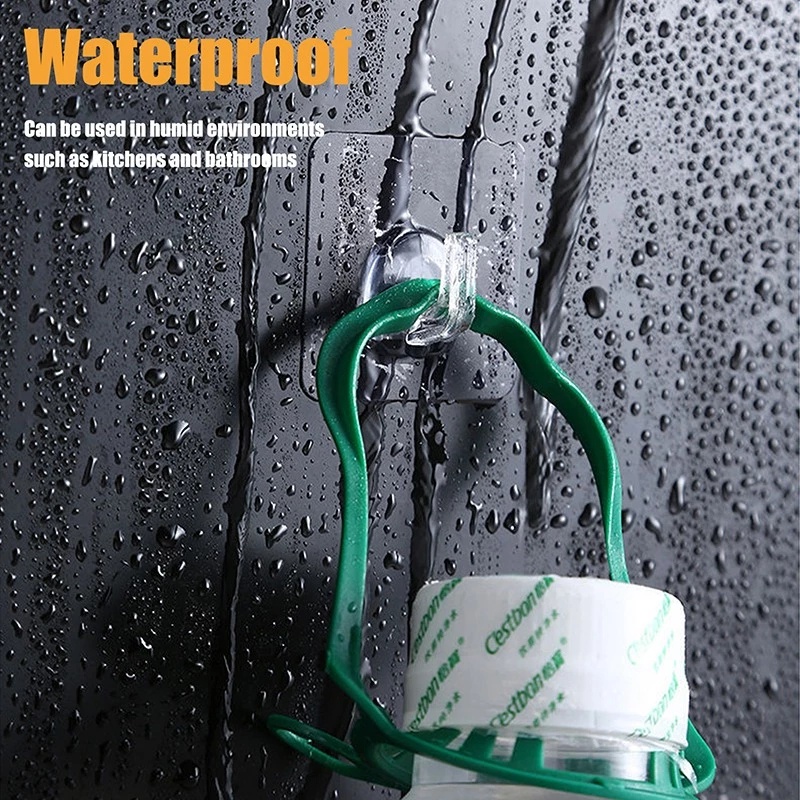 Giá Đỡ Nhựa Trong Suốt Treo Áo Khoác Gắn Tường Không Cần Khoan 5*5cm