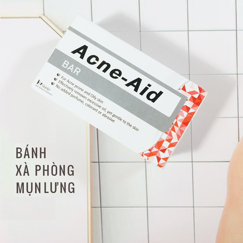 Xà phòng rửa mặt hết mụn Acne Aid Bar Stiefel Soap, bánh xà bông tắm sạch da, trứng cá body cơ thể - Trung Đông Pharmacy