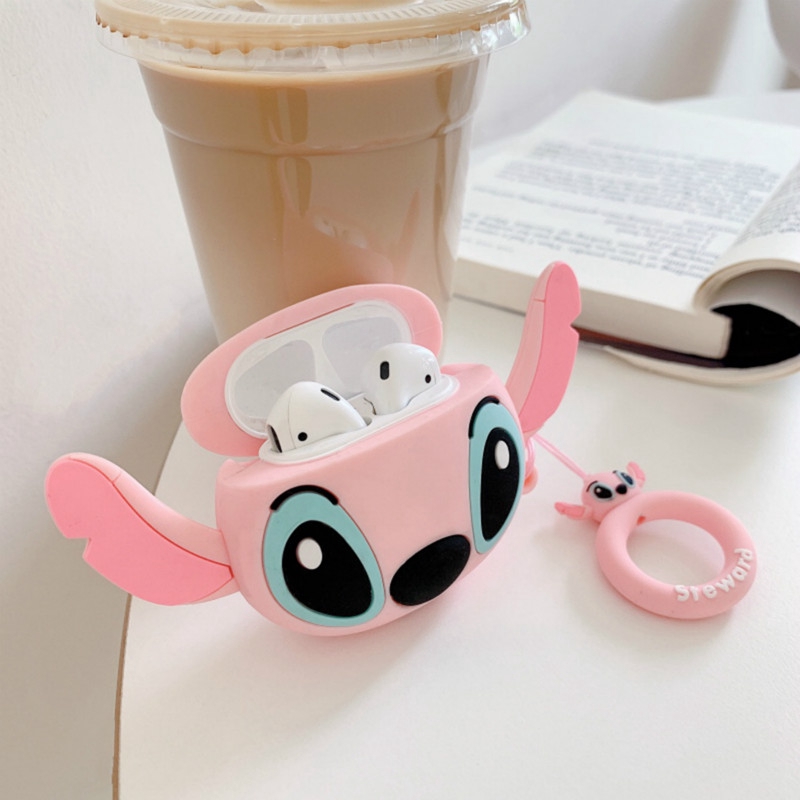Vỏ hộp đựng tai nghe chất liệu silicone hình nhân vật Stitch cho AirPods | BigBuy360 - bigbuy360.vn