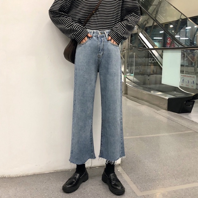 Quần Jeans rách gấu QCCC